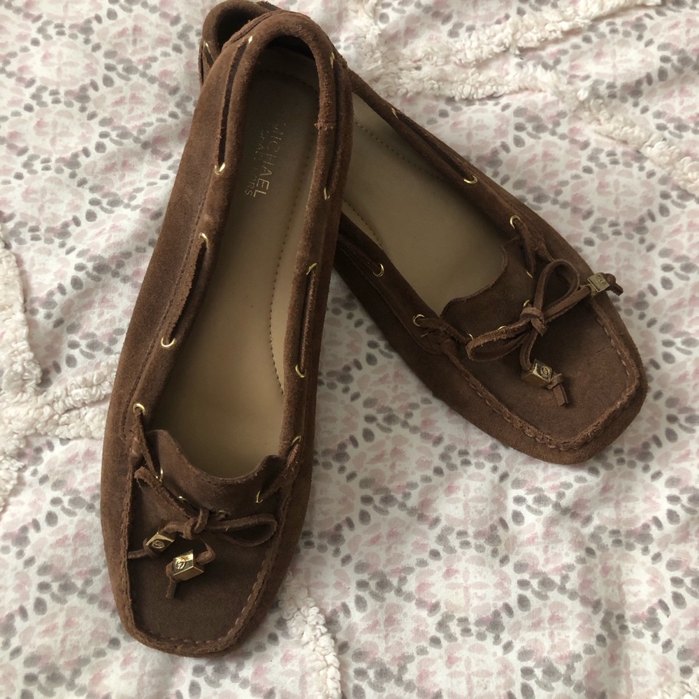 MICHAEL Michael Kors Chestnut Brown Suede Moccasin Loafers 9M